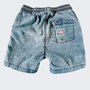 Quicksilver Youth Boys Blue Grey acid washed swim trunks